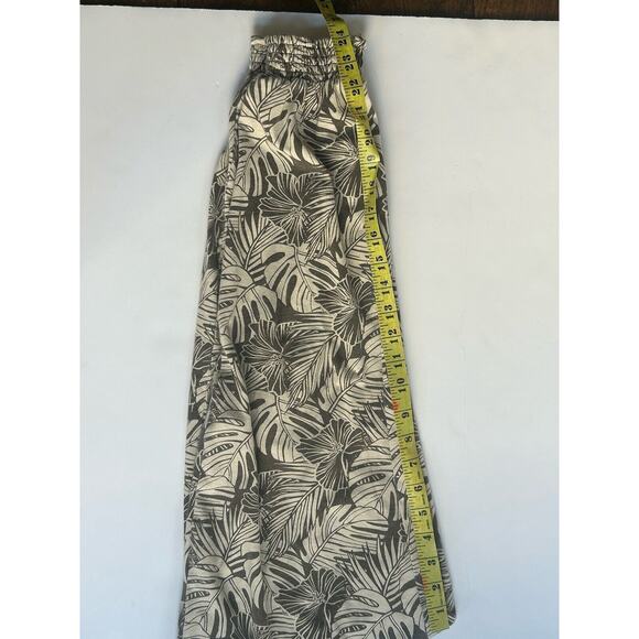 Pact Women's Small Beige Black Palm Print Organic Cotton Pull On Jogger Pants S - Picture 2 of 11